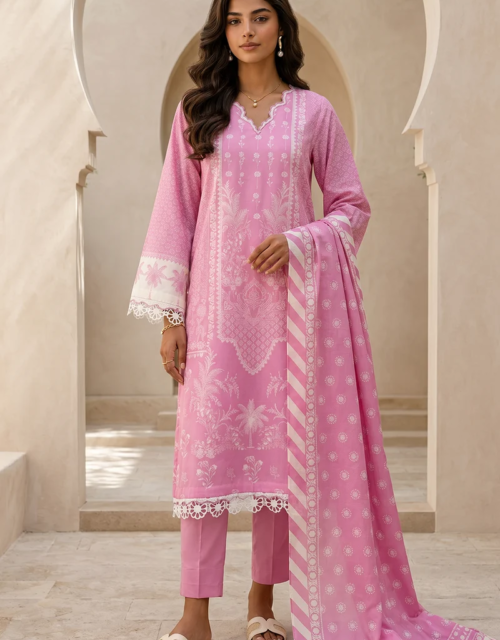 Zellbury Premium Unstitched 3 Piece Printed Lawn Collection  - D183 (WUS26X38059)