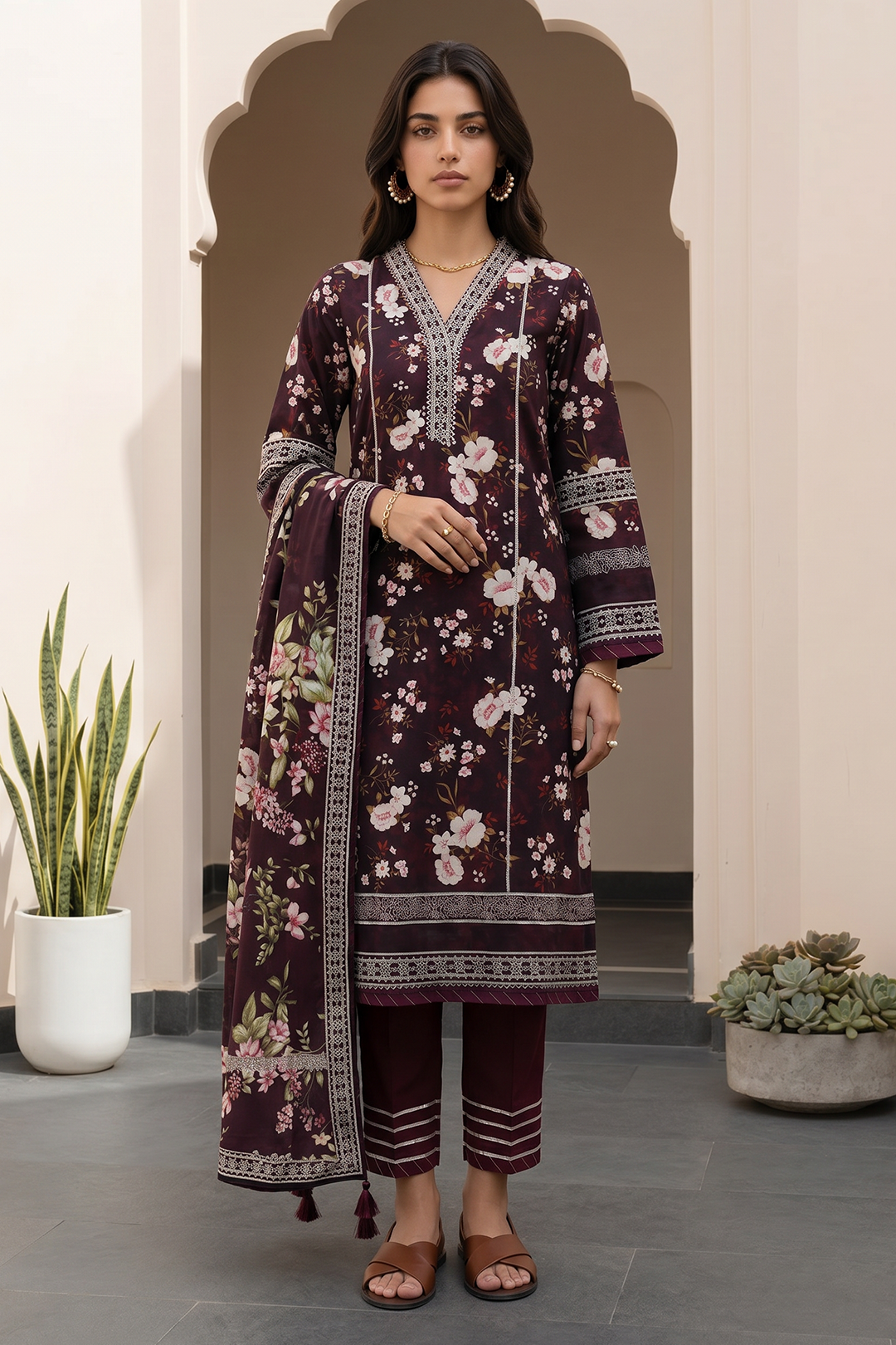 Zellbury Premium Unstitched 3 Piece Printed Lawn Collection - D190 (WUS26X38067)