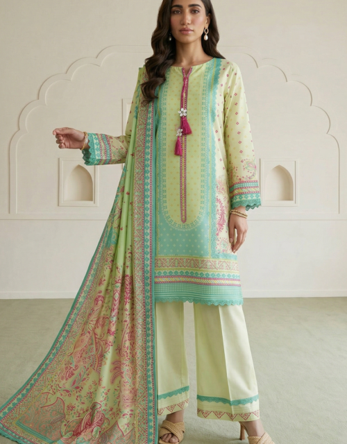 Zellbury Premium Unstitched 3 Piece Printed Lawn Collection  - D205 (WUS26X31014)
