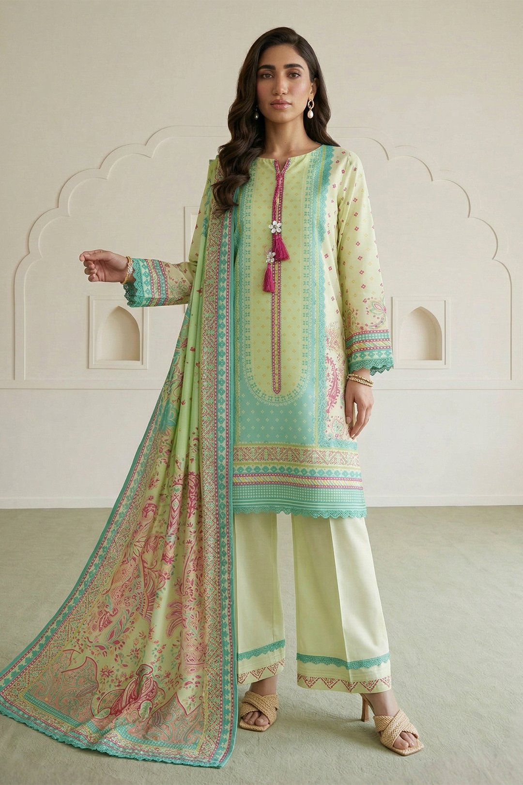 Zellbury Premium Unstitched 3 Piece Printed Lawn Collection - D205 (WUS26X31014)