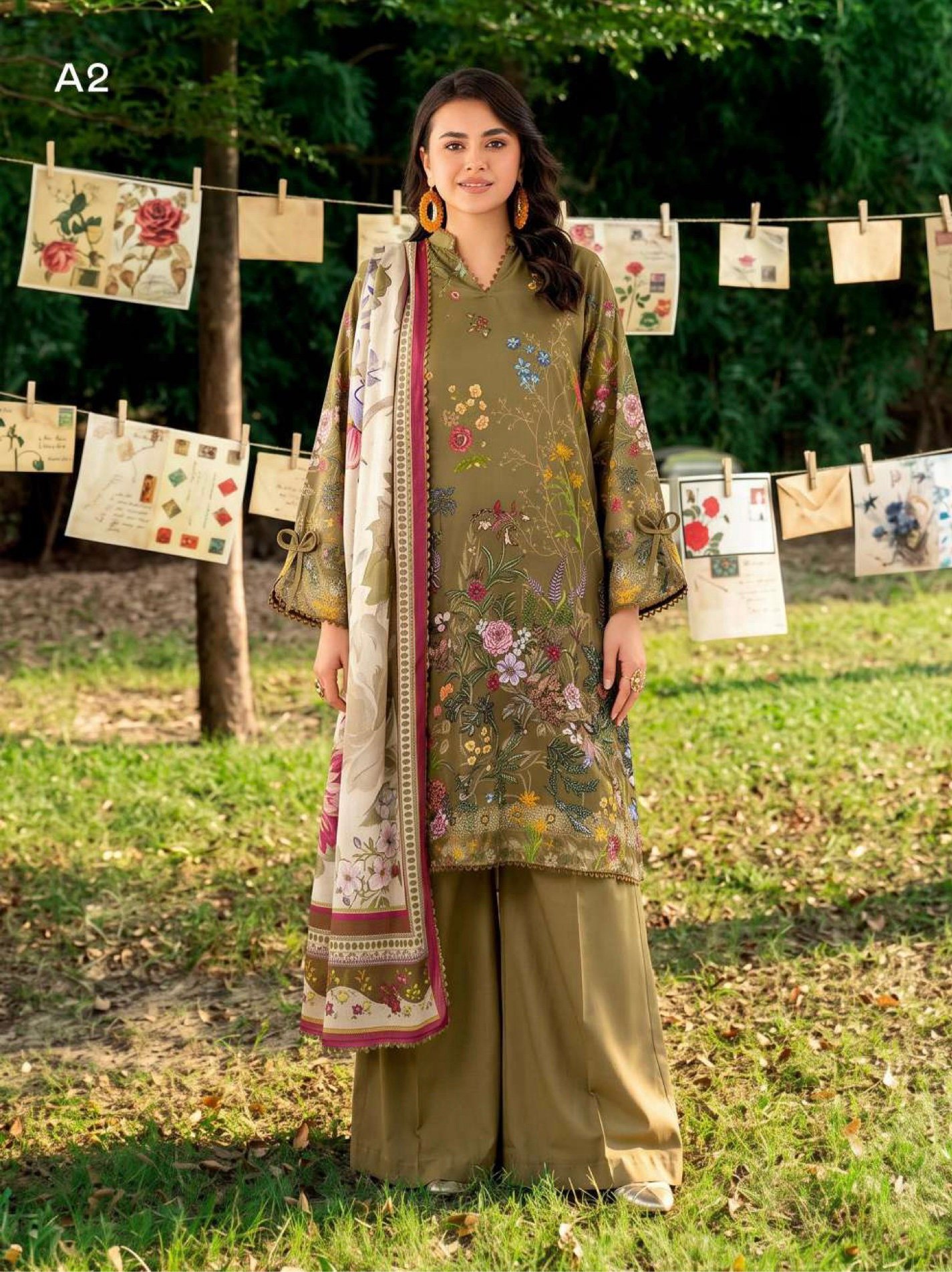 GULL E SARD BY GULL JEE - Unstitched 3 Piece Digital Printed Linen Winter Edition - A02