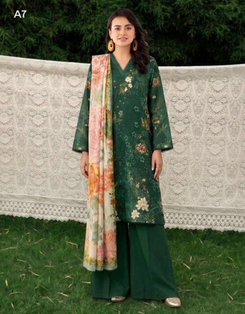 GULL E SARD BY GULL JEE - Unstitched 3 Piece Digital Printed Linen Winter Edition - A07