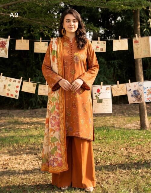 GULL E SARD BY GULL JEE - Unstitched 3 Piece Digital Printed Linen Winter Edition - A09