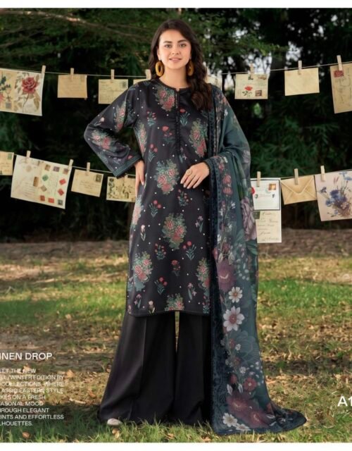 GULL E SARD BY GULL JEE - Unstitched 3 Piece Digital Printed Linen Winter Edition - A10